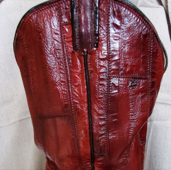 Mens Eelskin Boots 9.5D Cognac - Picture 6 of 7